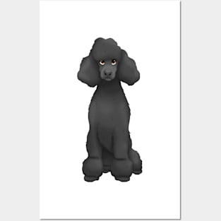 Black Standard Poodle Dog Posters and Art